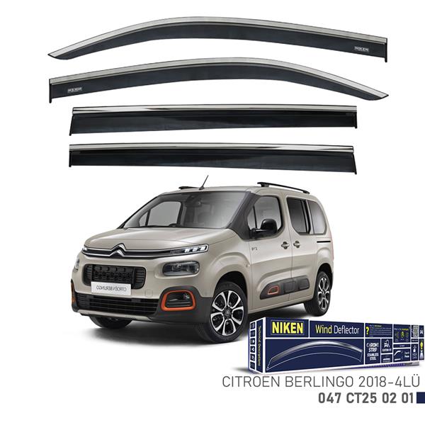 NIKEN KROMLU CAM RÜZGARLIĞI CITROEN BERLINGO 2018- 4LÜ  - NIKEN 047CT250201 kodlu oto yedek parça görseli