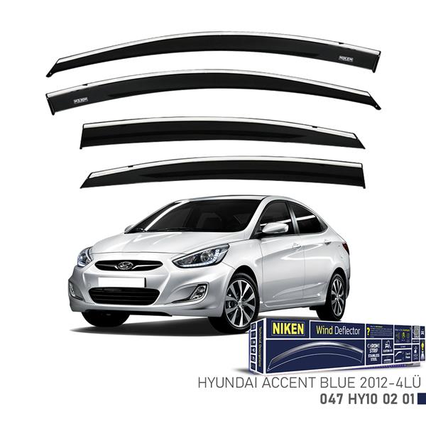 NIKEN KROMLU CAM RÜZGARLIĞI HYUNDAI ACCENT BLUE 2012- 4LÜ  - NIKEN 047HY100201 kodlu oto yedek parça görseli