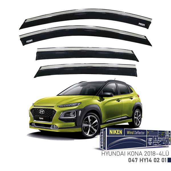 NIKEN KROMLU CAM RÜZGARLIĞI HYUNDAI KONA 2018- 4LÜ  - NIKEN 047HY140201 kodlu oto yedek parça görseli