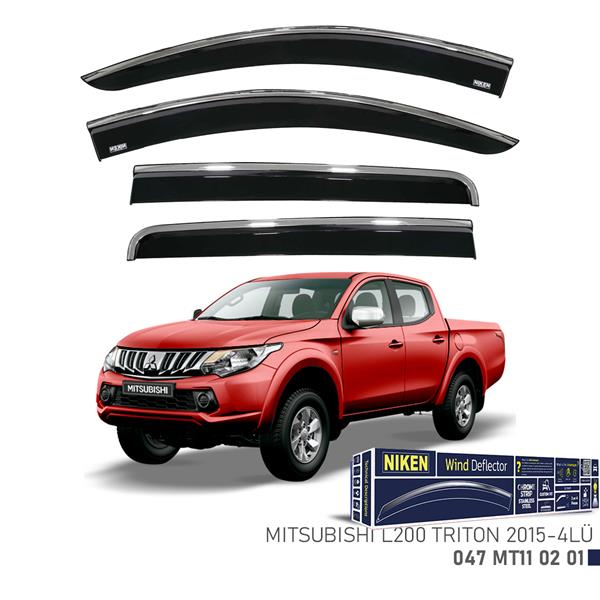NIKEN KROMLU CAM RÜZGARLIĞI MITSUBISHI L200 TRITON 2015- 4LÜ  - NIKEN 047MT110201 kodlu oto yedek parça görseli