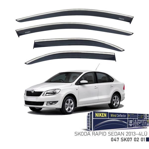 NIKEN KROMLU CAM RÜZGARLIĞI SKODA RAPID SEDAN 2013- 4LÜ  - NIKEN 047SK070201 kodlu oto yedek parça görseli