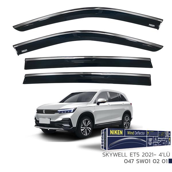 NIKEN KROMLU CAM RÜZGARLIĞI SKYWELL ET5 2021- 4LÜ - NIKEN 047SW010201 kodlu oto yedek parça görseli