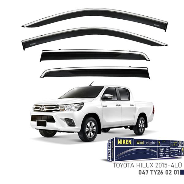 NIKEN KROMLU CAM RÜZGARLIĞI TOYOTA HILUX 2015- 4LÜ  - NIKEN 047TY260201 kodlu oto yedek parça görseli