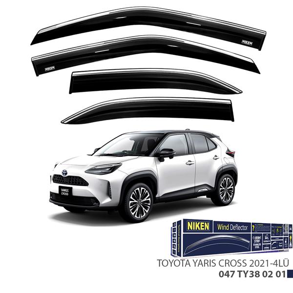 NIKEN KROMLU CAM RÜZGARLIĞI TOYOTA YARIS CROSS 2021- 4LÜ  - NIKEN 047TY380201 kodlu oto yedek parça görseli