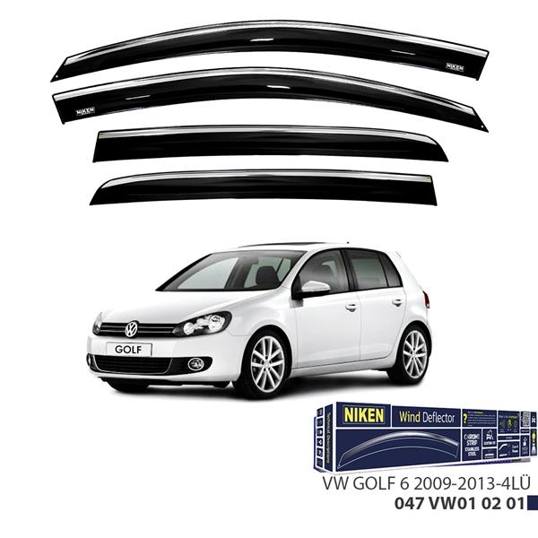 NIKEN KROMLU CAM RÜZGARLIĞI VW GOLF 6 2009-2013 4LÜ  - NIKEN 047VW010201 kodlu oto yedek parça görseli