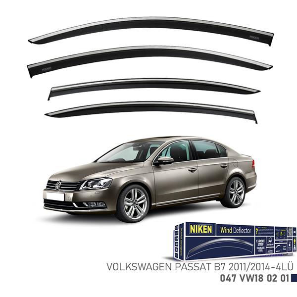 NIKEN KROMLU CAM RÜZGARLIĞI VW PASSAT B7 2011-2014- 4LÜ  - NIKEN 047VW180201 kodlu oto yedek parça görseli