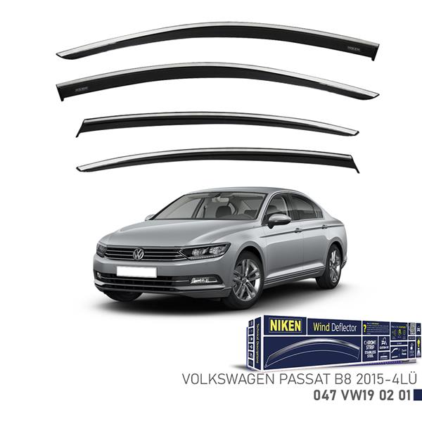 NIKEN KROMLU CAM RÜZGARLIĞI VW PASSAT B8 2015- 4LÜ  - NIKEN 047VW190201 kodlu oto yedek parça görseli