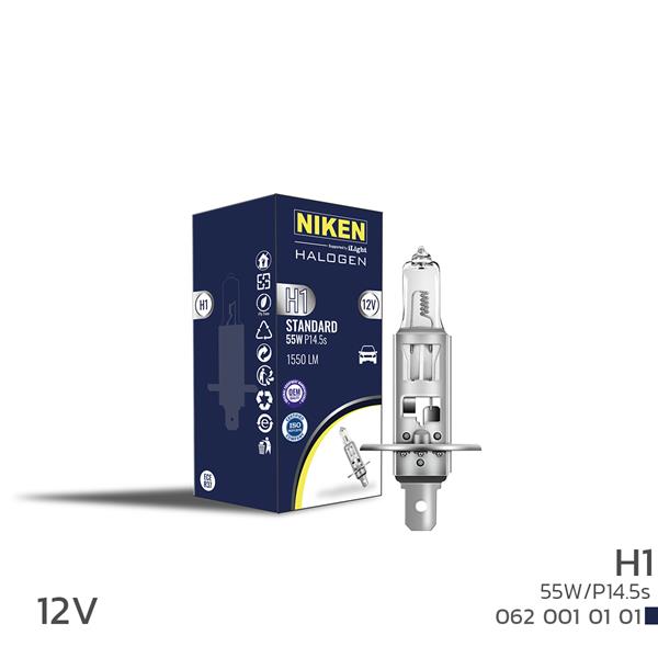 NIKEN NIKEN H1 55W HALOJEN AMPUL P14.5s 12V  - NIKEN 0620010101 kodlu oto yedek parça görseli