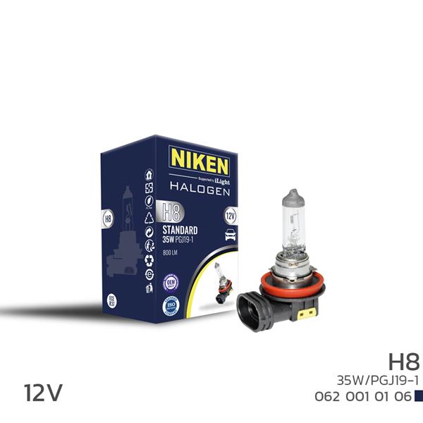 NIKEN NIKEN H8 35W HALOJEN AMPUL PGJ19-1 12V  - NIKEN 0620010106 kodlu oto yedek parça görseli