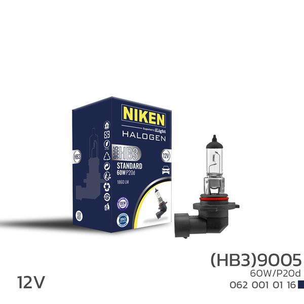 NIKEN NIKEN 9005 HB3 60W HALOJEN AMPUL P20d 12V  - NIKEN 0620010116 kodlu oto yedek parça görseli