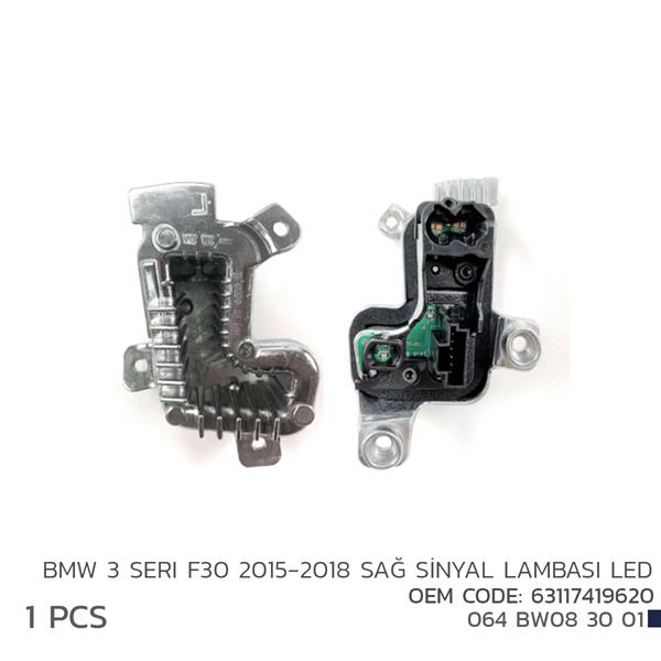 NIKEN BMW 3 F30 2015-2018 SAĞ SİNYL LED MODL 63117419620 63117419620 OEM: 63117419620 - NIKEN 064BW083001 kodlu oto yedek parça görseli