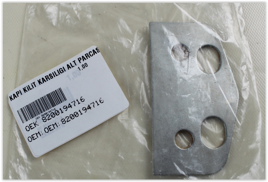 OEK KAPI KİLİT KARŞILIĞI ALT PARÇASI TRAFIC II 8200194716 OEM: 8200194716 - OEK 8200194716 kodlu oto yedek parça görseli
