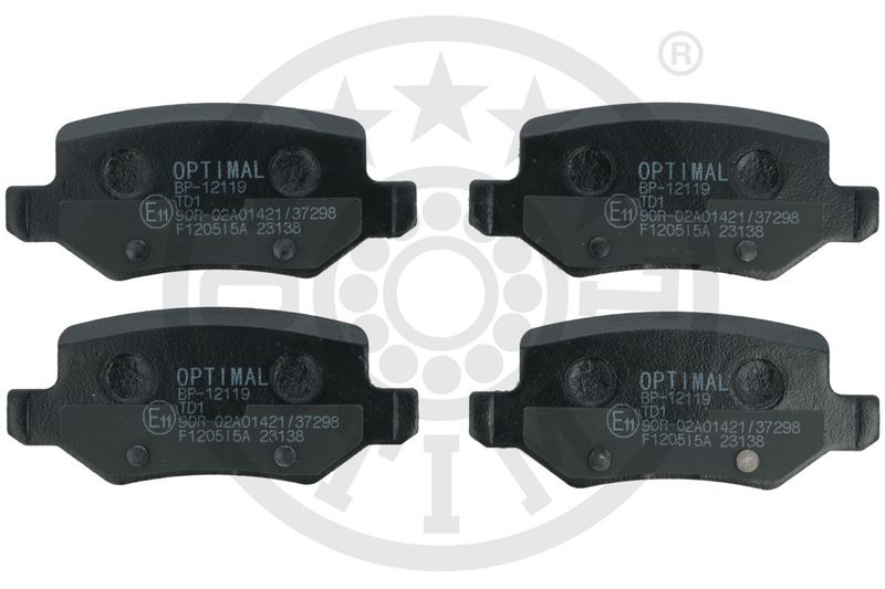 OPTIMAL FREN BALATASI ARKA MERCEDES W168 W169 W245 W414 OEM: A1684200420 - OPTIMAL BP-12119 kodlu oto yedek parça görseli