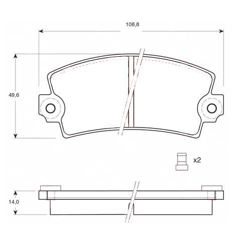 OPTIMAL ÖN BALATA FİŞLİ R12 C15 VISA 82-91 OEM: 7702127301-7701201470-7701203068 - ZZOPTIMAL BP-09142SD kodlu oto yedek parça görseli