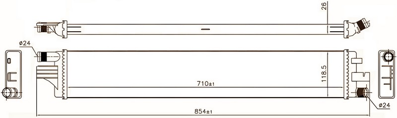 ORIS TURBO RADYATÖRÜ INTERCOOLER NV400-MOVANO B-MASTER III LT 2.3CDTI 10 İLAVE SOĞUTUCU AT-MT 214C10001R-93168915-2147000Q0A OEM: 214C10001R-93168915-2147000Q0A - ORIS BRN903026 kodlu oto yedek parça görseli