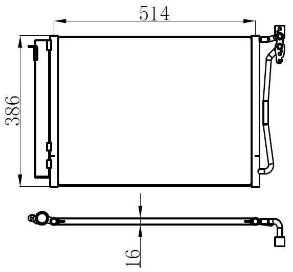 ORIS KLIMA RADYATORU BMW M54 M57 N X5 E53 OEM: 64536914216-64538381543 - ORIS CBM216016 kodlu oto yedek parça görseli