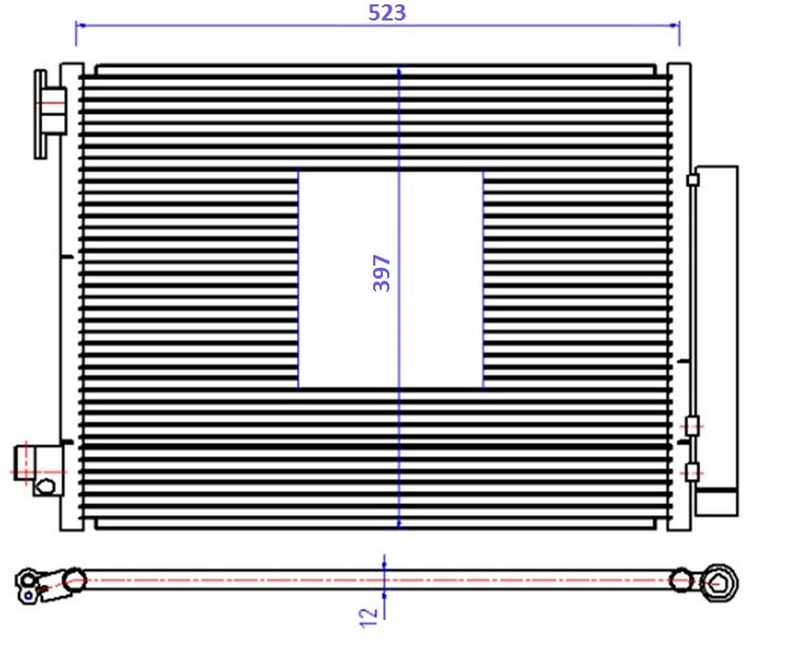 ORIS KLİMA RADYATÖRÜ KONDENSER RENAULT CLIO IV 12> CAPTUR I 13> SYMBOL III 14> DACIA LOGAN MCV II 14> DOKKER 12> DUSTER 10> SANDERO II 12> 0.9TCe 1.0SCe 1.2TCe 1.5dCi 1.6 OEM: 921001908R-921006454R-921006843R - ORIS CRN454020 kodlu oto yedek parça görseli