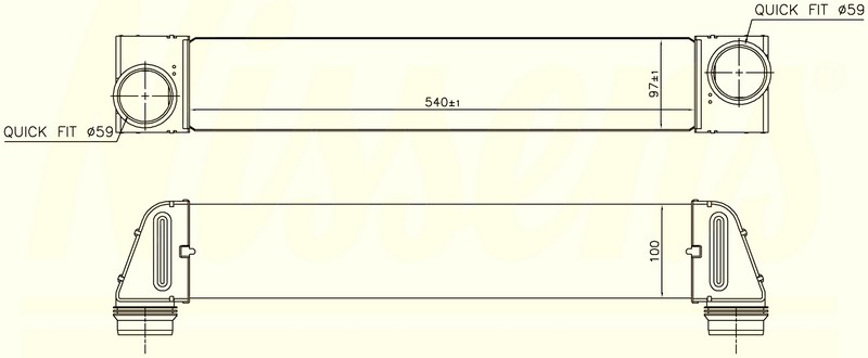 ORIS TURBO RADYATORU BMW N52 M57 E60 E61 17517787446 OEM: 17517787446 - ORIS IBM503105 kodlu oto yedek parça görseli