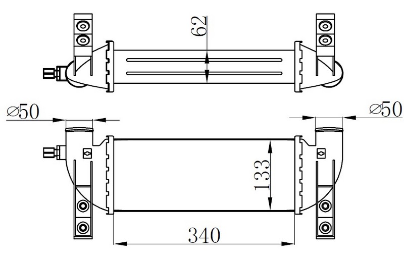 ORIS TURBO INTERCOOLER RADYATORU CONNECT 1.8TDCI 02 06 OEM: 2T1Q9L440AC-2T1Q9L440AB-1201168 - ORIS IFR150062 kodlu oto yedek parça görseli