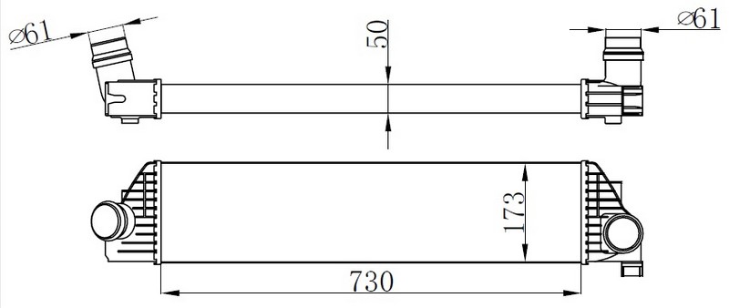 ORIS TURBO RADYATÖRÜ RENAULT MASTER III 10 OPEL MOVANO B 10 2.3dCi 144960015R-144969388R OEM: 144960015R-144969388R - ORIS IRN143050 kodlu oto yedek parça görseli