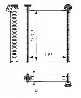 ORIS KALORİFER RADYATORU BRAZİNG RENAULT MEGANE IV-KADJAR-TALISMAN 271154677R OEM: 271154677R - ORIS KRN067026 kodlu oto yedek parça görseli