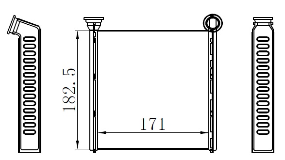 ORIS KALORİFER RADYATÖRÜ BRAZİNG GOLF 7-PASSAT-TIGUAN-ARTEON-SUPERB-OCTAVIA-A3-LEON-12> 170X185X26 OEM: 5Q0819031-5Q0819031B - ORIS KVW020026 kodlu oto yedek parça görseli