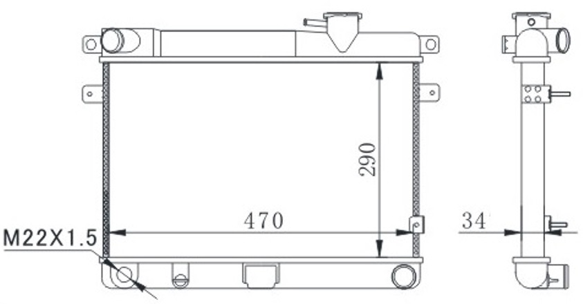 ORIS RADYATÖR M131 EM-YM 470x292x34 2 SIRA AL PL SİSTEM 850080770-5953475-85005296 OEM: 850080770-5953475-85005296 - ORIS MFI051034 kodlu oto yedek parça görseli