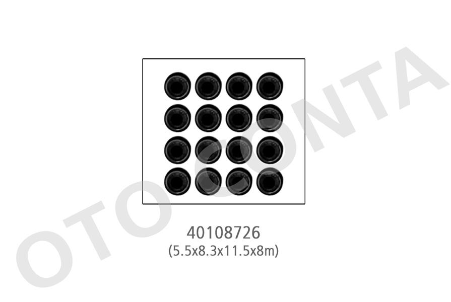 OTOCONTA SUBAP LASTİĞİ 16 adet CLIO III-TWNG-MODUS 05 LOGAN SANDERO 12 1.2 16V D4F 5.5x8.3x11.5x8mm 8200171215 OEM: 8200171215 - OTOCONTA 40108726 kodlu oto yedek parça görseli