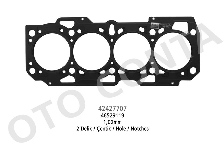 OTOCONTA SKC 1.02 mm 2 DELİK DOBLO 1.9 D MLS ÇOK KATLI ÇELİK - OTOCONTA 42427707 kodlu oto yedek parça görseli