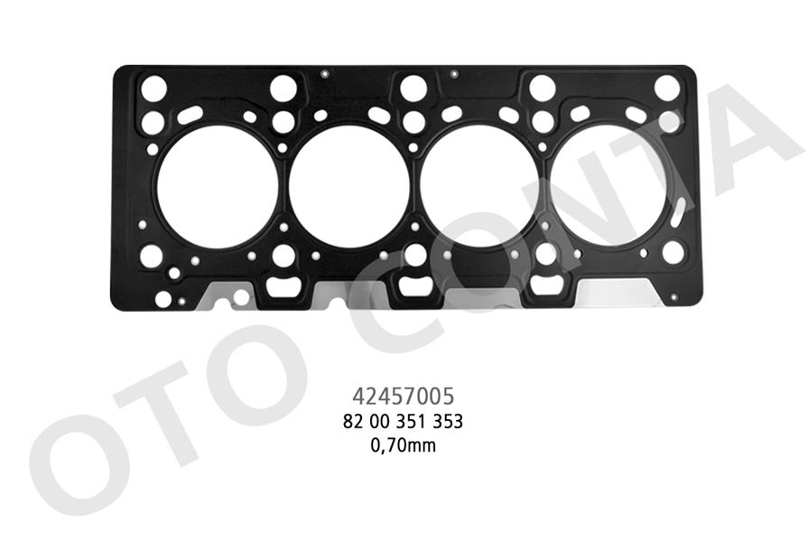 OTOCONTA SİLİNDİR KAPAK CONTASI CLIO II-III-IV MEGANE II-III KANGOO 04 FLUENCE 09 DUSTER 10 QASHQAI 06 13 MICRA III 05 SUZUKI JIMNY 03 1.5 DCI 8200360571 0.70MM KALIN OEM: 110446505R-110444213R-1104400Q0T - OTOCONTA 42457005 kodlu oto yedek parça görseli