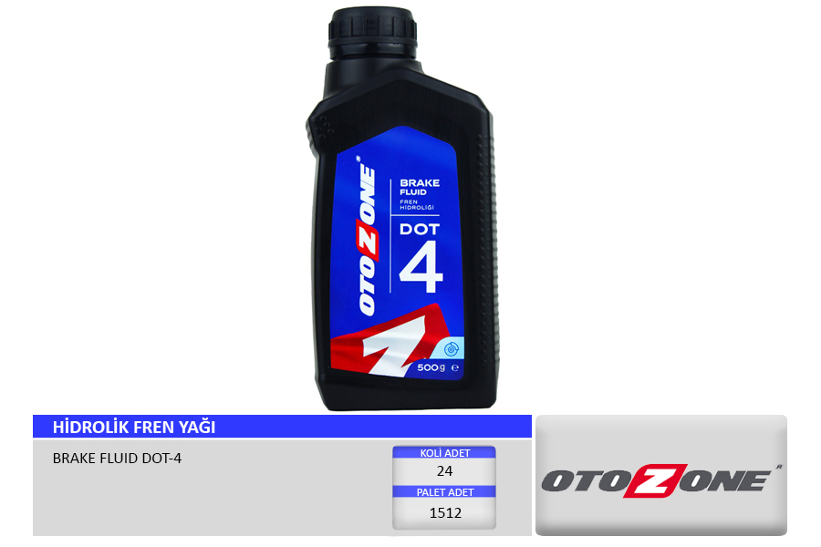 OTOZONE HİDROLİK FREN YAĞI DOT-4 500 ML OEM: 7711218589-6001999511-7711172381 - OTOZONE CDOT-4 kodlu oto yedek parça görseli