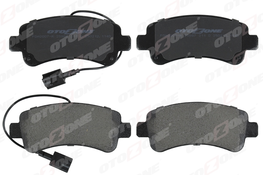 OTOZONE DİSK FREN BALATASI ARKA JUMPER 2.0D/2.2D3.0D 04/06 DUCATO 40 2.3D-BOXER 2.0D/2.2D/3.0D 77367094-1612434080 OEM: 77367094-1612434080 - OTOZONE FDA2007-R kodlu oto yedek parça görseli