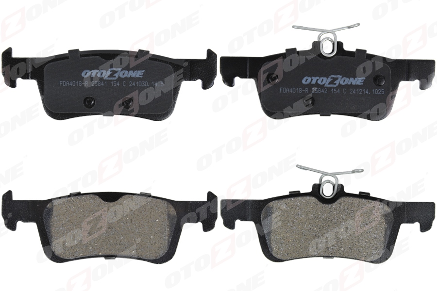 OTOZONE ARKA FREN BALATASI P308 II 1.2 VTİ-1.2 THP-1.6 HDİ-2.0 HDİ 13 FREN DİSKİ ÇAPI 249mm İÇİN 15MM OEM: 1611331480-1610814180-1647875680 - OTOZONE FDA4018-R kodlu oto yedek parça görseli