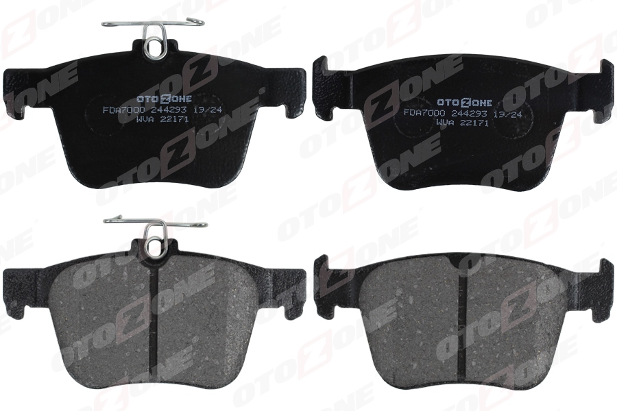 OTOZONE ARKA BALATA VW GOLF VII 2014 TOURAN T-ROC 2018 AUDI A3 2014 2020 Q2 2016 TT 2018 SEAT ATECA 2016 LEON 2014-2020 SKODA SUPER B 2015 KAROQ 2016 OEM: 8V0698451-5Q0698451C-3Q0698451F - OTOZONE FDA7000 kodlu oto yedek parça görseli