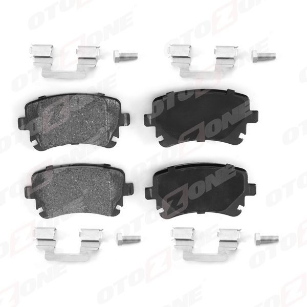 OTOZONE ARKA BALATA VW TRANSPORTER T5 03 09 A4 04-09 A6 04-11 A8 03-10 CİVATA TAKIMLI 8E0698451C-4B3698451-4F0698451F OEM: 8E0698451C-4B3698451-4F0698451F - OTOZONE FDA7019-R kodlu oto yedek parça görseli