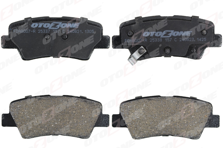 OTOZONE ARKA FREN BALATA HYUNDAI i20 1.2L G4LA 15-20 1.4L G4LC 15-18 1.4L D4FC CRDi 15-18 / ELANTRA 1.6L 58302C8A30-58302F2A30-58302D7A70 OEM: 58302C8A30-58302F2A30-58302D7A70 - OTOZONE FDA8007-R kodlu oto yedek parça görseli