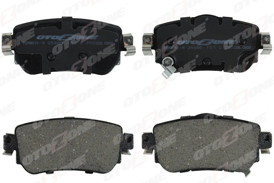 OTOZONE ARKA FREN BALATA RENAULT KADJAR 15 KOLEOS II 18 / NISSAN QASHQAI 1.6L Dci R9M dizel 11- / X-TRAIL 1.6L Dci T32 12- 440605889R-440606633R-D40604CA0A OEM: 440605889R-440606633R-D40604CA0A - OTOZONE FDA9012-R kodlu oto yedek parça görseli