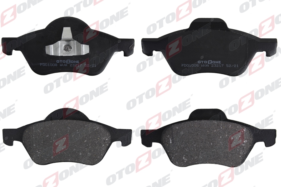 OTOZONE ÖN FREN BALATASI RENAULT LAGUNA II 01 05 LAGUNA III 07 15 MEGANE II 02 7701206598-7701208183-7701209808 OEM: 7701206598-7701208183-7701209808 - OTOZONE FDO1008 kodlu oto yedek parça görseli