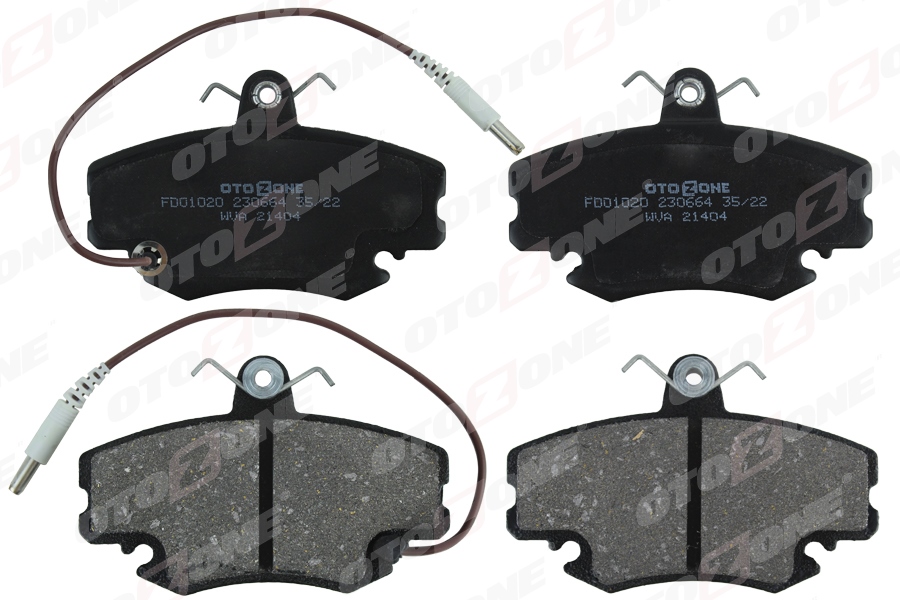 OTOZONE ÖN BALATA FİŞLİ RENAULT R9-R19-R21-CLIO I-II-MEGANE I-TWINGO-LOGAN-SANDERO-SOLENZA GDB 400 OEM: 7711130071-7701204833-WVA21404 - OTOZONE FDO1020 kodlu oto yedek parça görseli