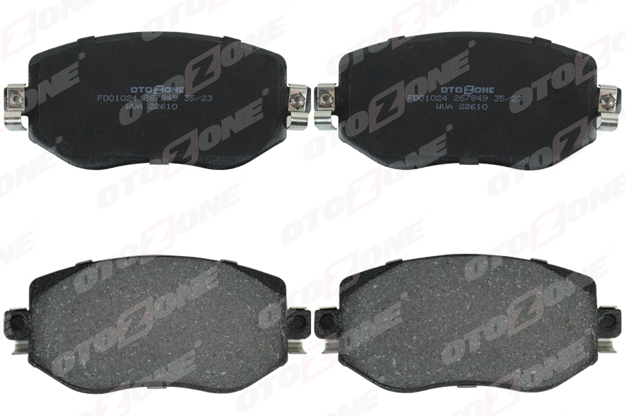 OTOZONE ÖN FREN BALATASI RENAULT MEGANE IV 15 TÜM MOTOR TİPLERİ G:129MM Y:58.4 MM K:18MM 410603407R-WVA22610-410605929R OEM: 410603407R-WVA22610-410605929R - OTOZONE FDO1024 kodlu oto yedek parça görseli