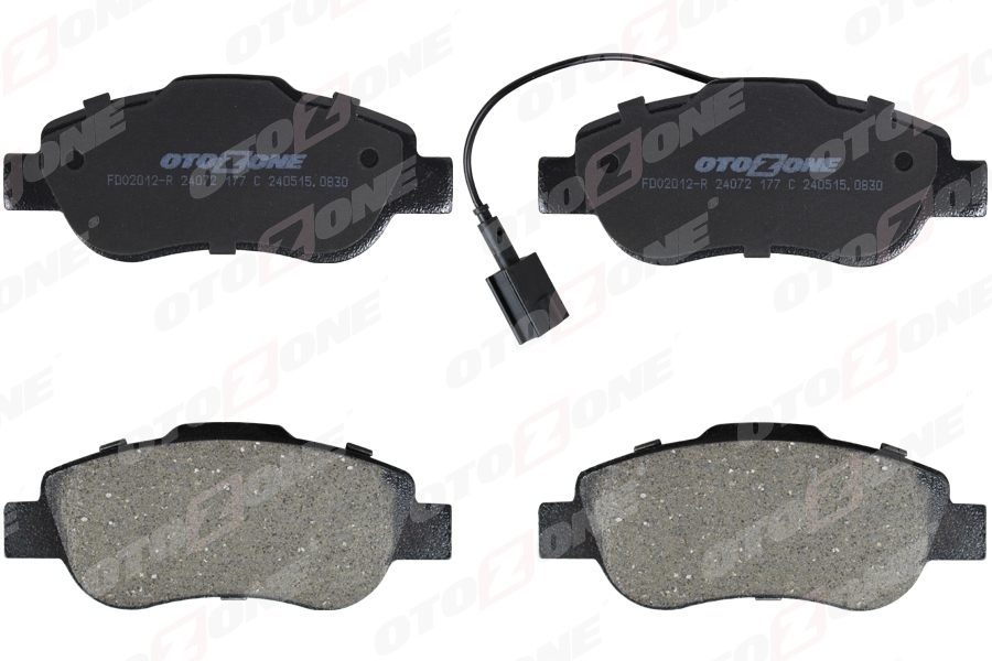 OTOZONE ÖN BALATA DOBLO 1.3-1.6-1.9 JTD 02 FIORINO 1.3-1.4 MTJ 08 FIAT 500 1.4 07 OEM: 7364636-77364637-9S512K021A - OTOZONE FDO2012-R kodlu oto yedek parça görseli