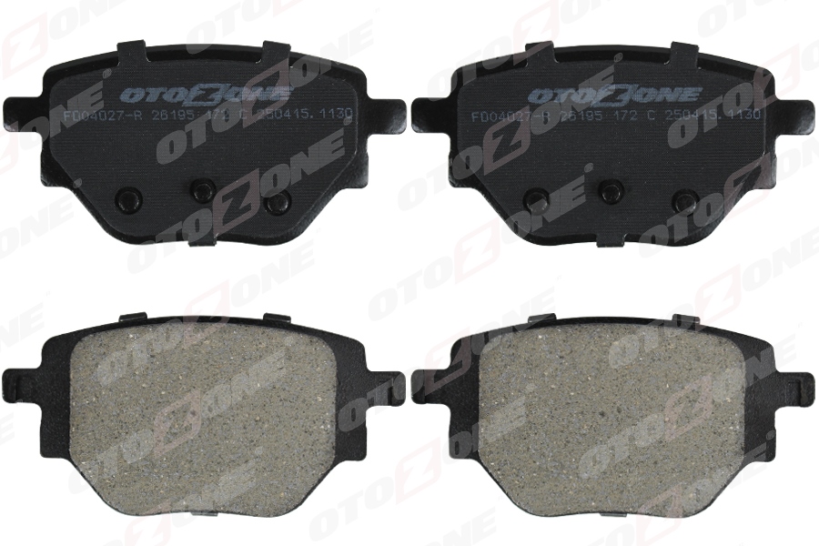 OTOZONE ARKA FREN BALATASI CORSA F 19> C4 20> 2008 19> 208 19> 249 mm OEM: 1681449980-1664737180 - OTOZONE FDO4027-R kodlu oto yedek parça görseli