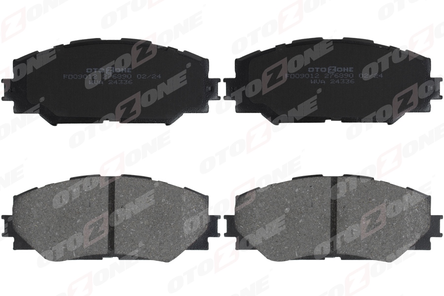 OTOZONE ÖN FREN BALATA TOYOTA AURIS. COROLLA 1.6L 1ZR-FE ZRE151 07-11 / 1.33L 1NR-FE NRE150 6 vites 10-12 OEM: 0446542160-0446512610-0446502220 - OTOZONE FDO9012 kodlu oto yedek parça görseli
