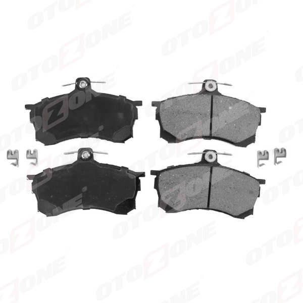 OTOZONE ÖN FREN BALATA MITSUBISHI CARISMA 1.6L 4G92 DA1A 95- aşınma ikaz kontağı mevcut - şimli MR249240-MR407944 OEM: MR249240-MR407944 - OTOZONE FDO9056-R kodlu oto yedek parça görseli