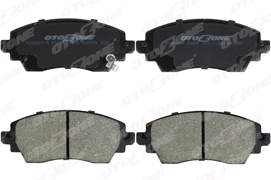 OTOZONE ÖN FREN BALATA TOYOTA COROLLA 1.6L 4A-FE enjeksiyonlu AE111 LUNA H/B 98-00 OEM: 0446502030-0446502140-04465YZZBE - OTOZONE FDO9091-R kodlu oto yedek parça görseli