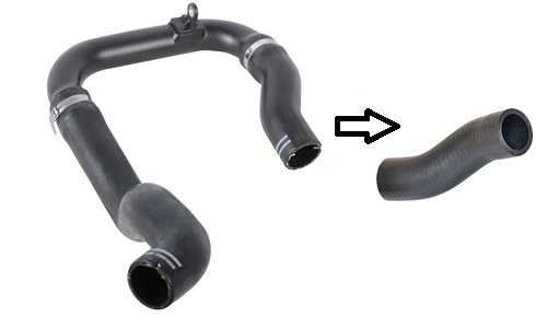 OTOZONE TURBO HORTUMU KÜÇÜK FIAT GRANDE PUNTO 1.3 MJTD 05 > OEM: 55703078 - OTOZONE HOB2180 kodlu oto yedek parça görseli