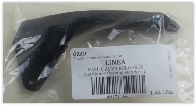 OZAR KAPI İÇ AÇMA KOLU SOL LINEA PUNTO OEM: 98846508 - OZAR 4M131166-L kodlu oto yedek parça görseli