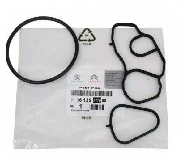 PSA YAĞ SOĞUTUCU ORİNG CONTA SETİ ASTRA L-GRANDLAND-P207-P208-P308-P408-P508-P3008-P5008-PARTNER- BERLINGO-C3-C4-C5-DS3-DS4-DS5 1.4 16V EP3 1.6 16V EP6 THP 1103.P9-1613571980-11428643758 OEM: 1103.P9-1613571980-11428643758 - PSA 1613571980 kodlu oto yedek parça görseli
