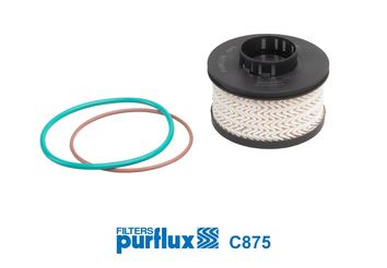 PURFLUX YAKIT FİLTRESİ ASTRA L 21 COMBO E-CORSA F 19 GRANDLAND 17 ZAFIRA 19 VIVARO C 19 JUMPY III C4 18 C5 18 PARTNER-BERLINGO 18 EXPERT 16 508-5008-301-308-3008-208 DS4 21 DS7 FIAT DOBLO 23 1.5BLUE HDI OEM: 9820226380-9816183080-9816847180 - PURFLUX C875 kodlu oto yedek parça görseli