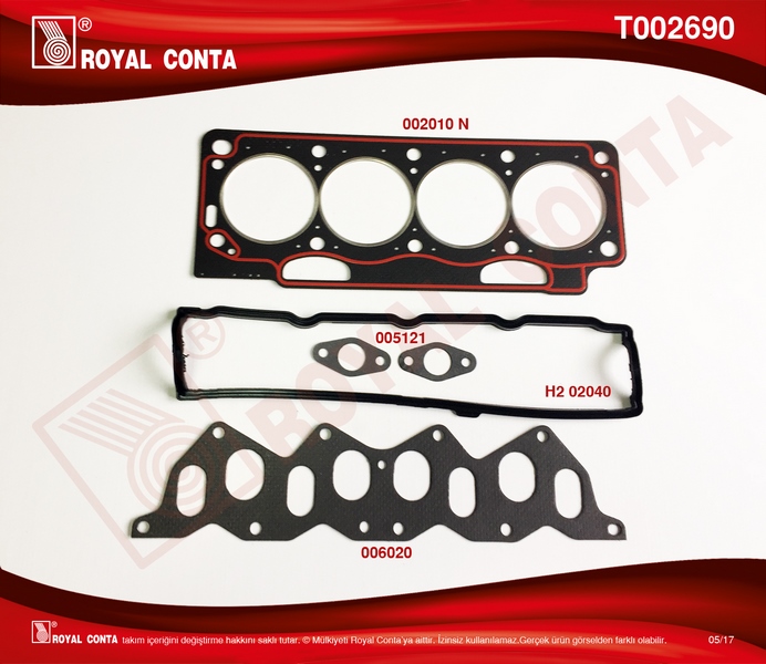 ROYAL ÜST TAKIM CONTA STD. KEÇESİZ R11 FLASH 1700 F2N  - ROYAL T002690 kodlu oto yedek parça görseli